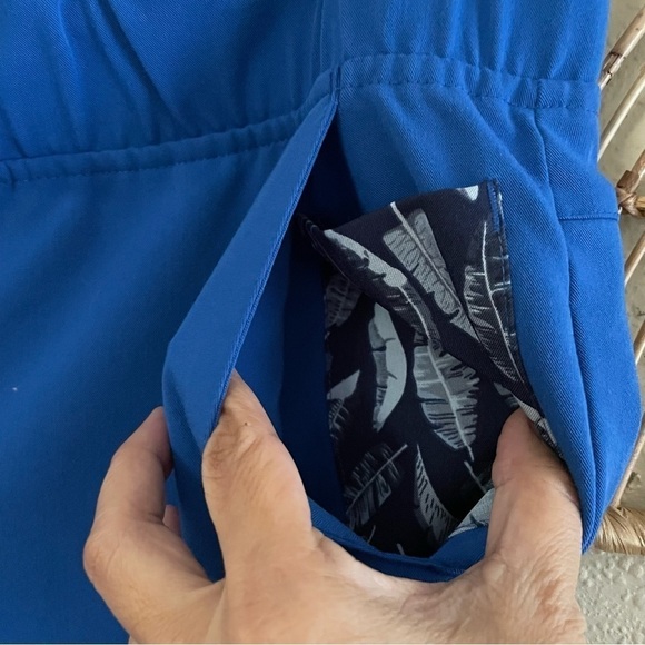 Figs Tema Performance Cargo Scrubs Pants Tropical Blue Women's Sz XL - Picture 4 of 12